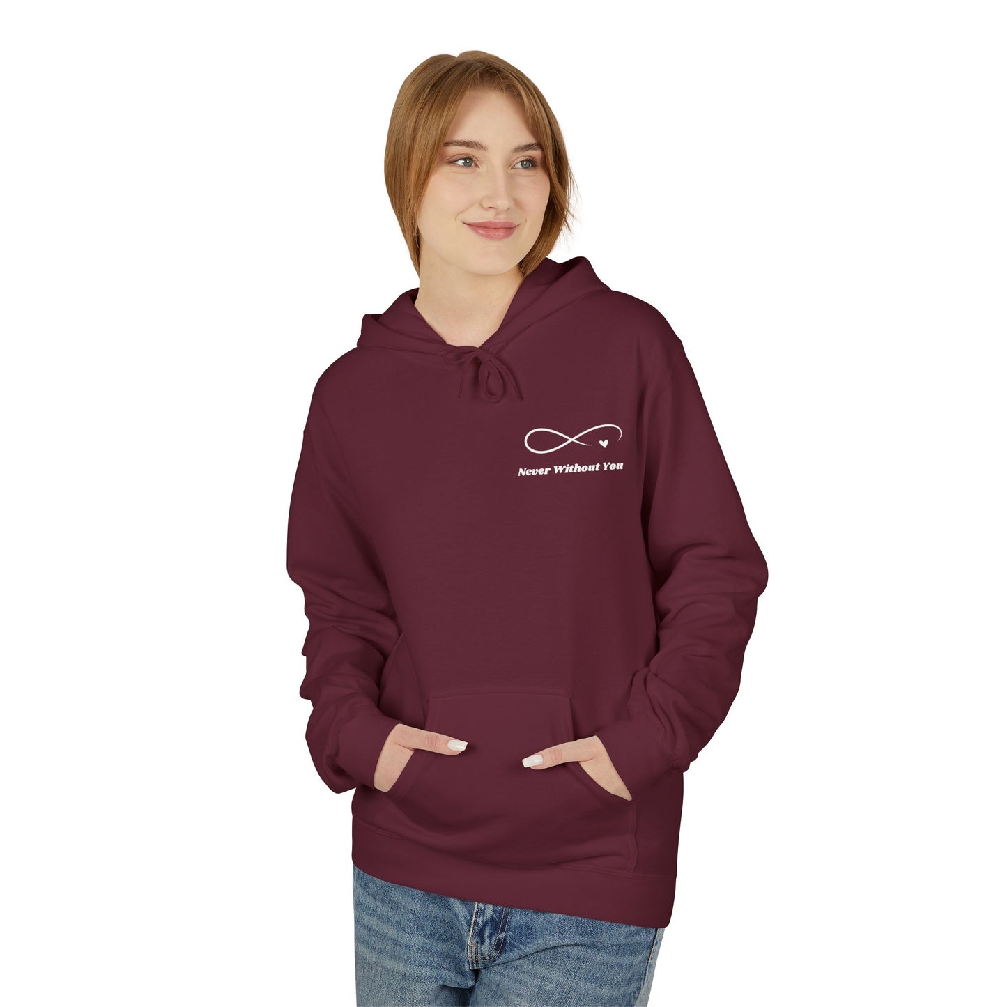 Hoodie - 'Never Without You' Infinity Design with Linked Pinky Promise Graphic