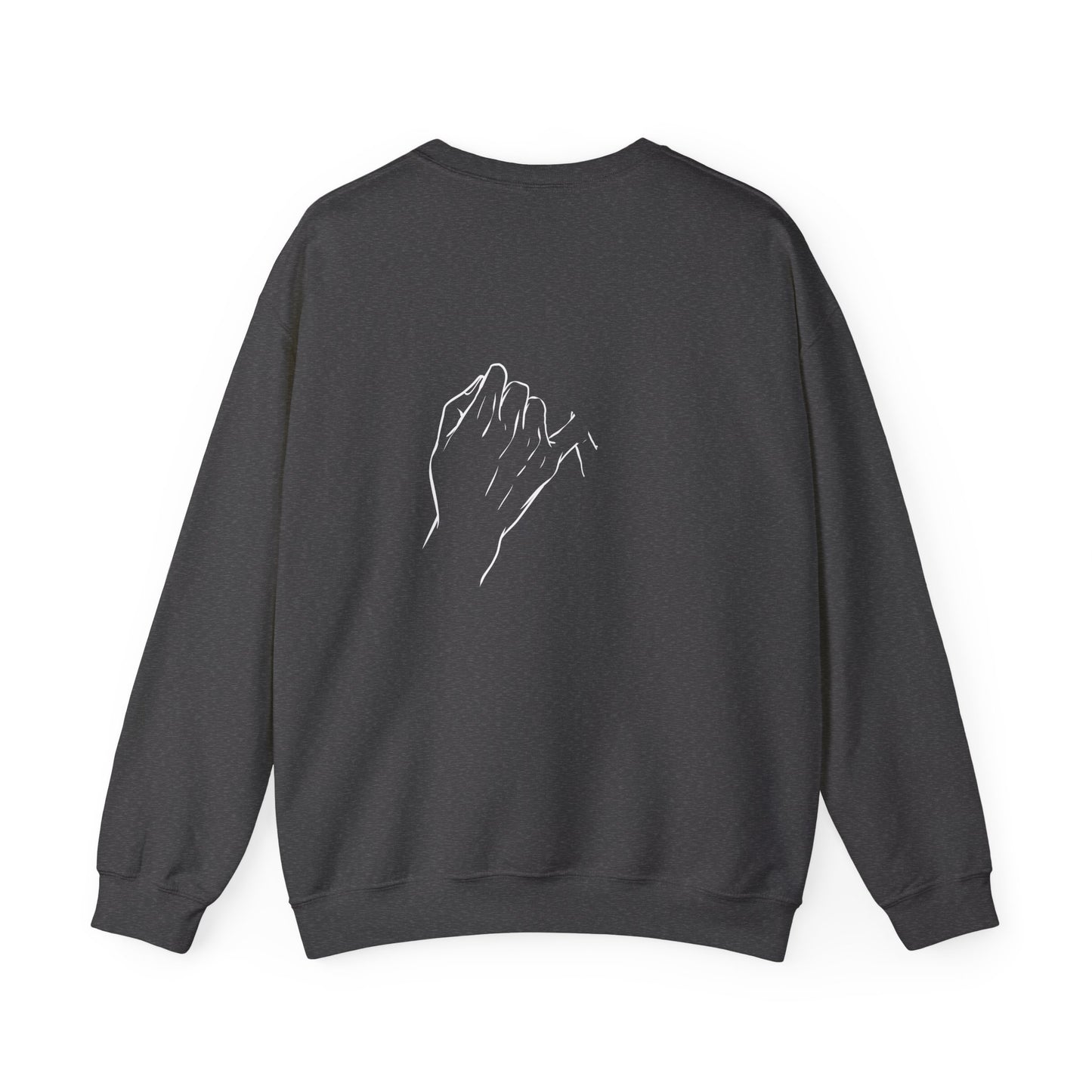 Crewneck Sweatshirt — Minimal 'Forever Without You' Infinity Design (Praying Hands Back)