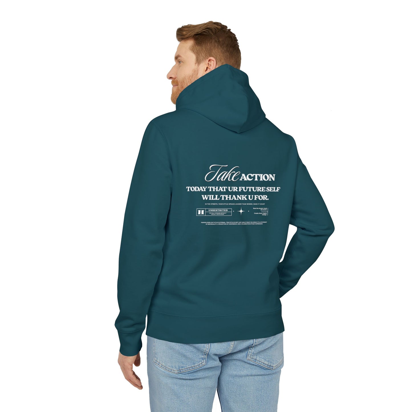 Take Action Hoodie — "Take Action: Today That Your Future Self Will Thank U For" Motivational Pullover