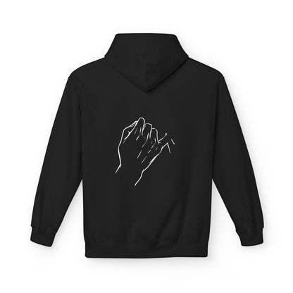 Pinky Promise Hoodie — Minimal Line Art Hands & Infinity Symbol