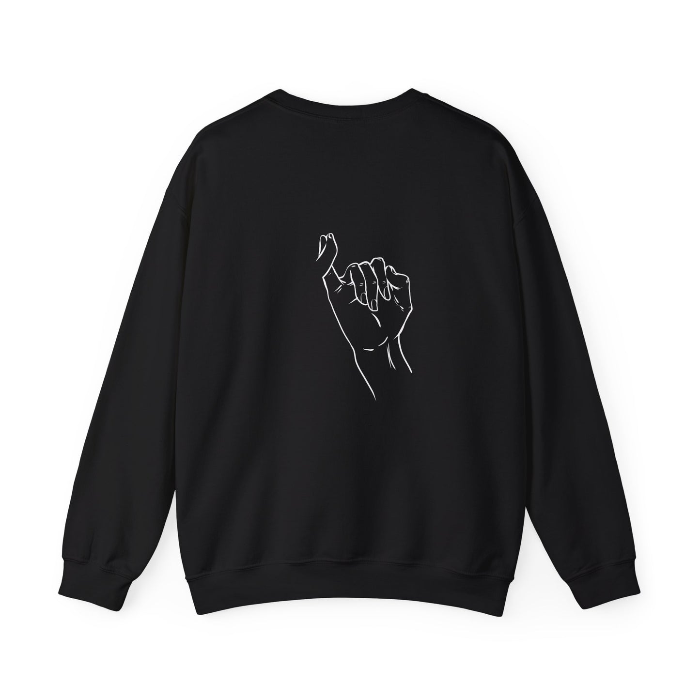 Minimal 'Never Without You' Infinity Crewneck Sweatshirt — Handholding Line Art