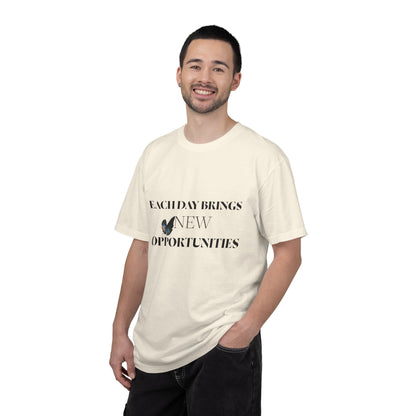 Butterfly Graphic T-Shirt — “Each Day Brings New Opportunities” Inspirational Tee