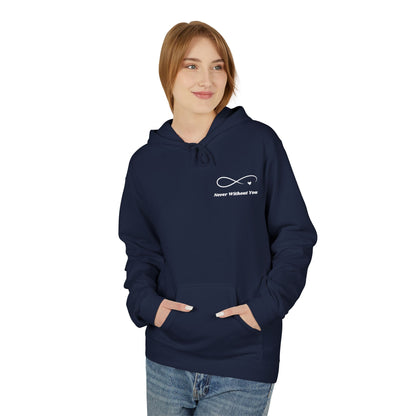 Hoodie - 'Never Without You' Infinity Design with Linked Pinky Promise Graphic