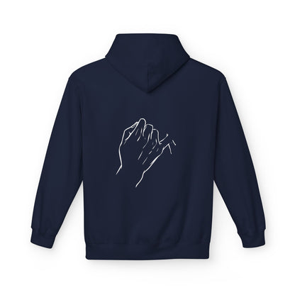 Pinky Promise Hoodie — Minimal Line Art Hands & Infinity Symbol
