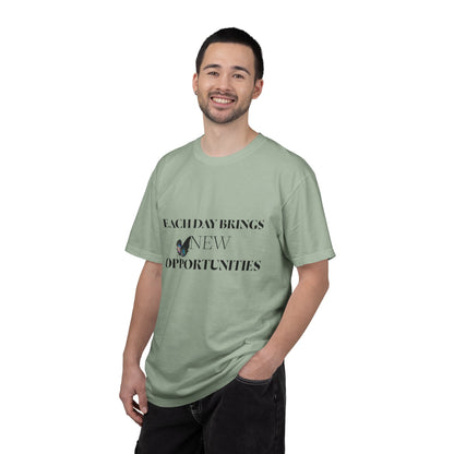 Butterfly Graphic T-Shirt — “Each Day Brings New Opportunities” Inspirational Tee