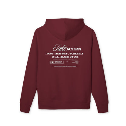 Take Action Hoodie — "Take Action: Today That Your Future Self Will Thank U For" Motivational Pullover