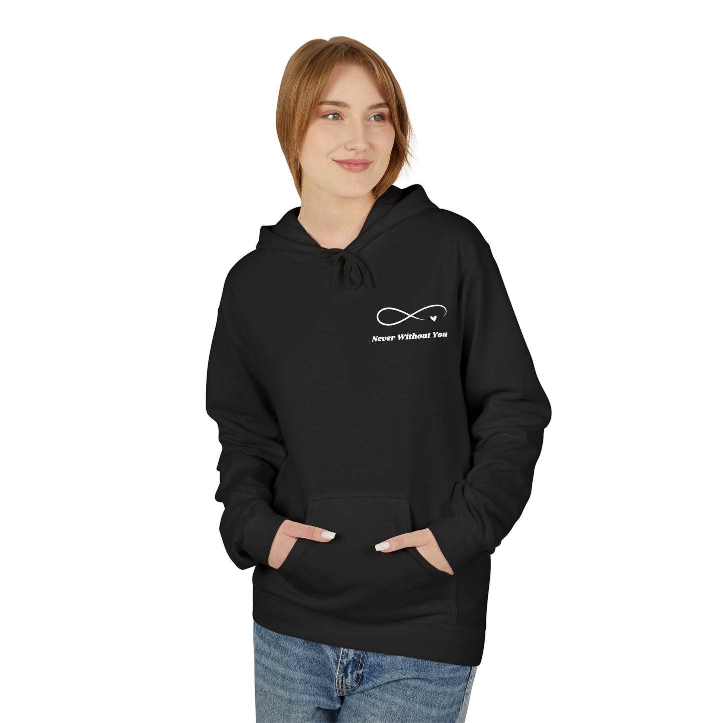 Hoodie - 'Never Without You' Infinity Design with Linked Pinky Promise Graphic